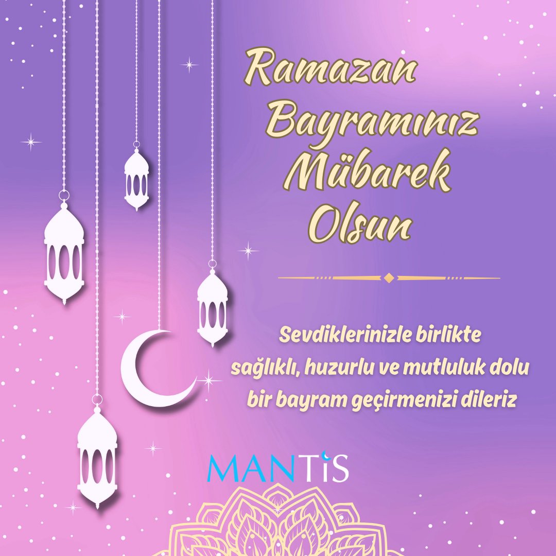 Sevdiklerinizle birlikte sağlıklı, huzurlu ve mutluluk dolu bir bayram geçirmenizi dileriz. Ramazan Bayramınız Mübarek Olsun.

#RamazanBayramı #mantis