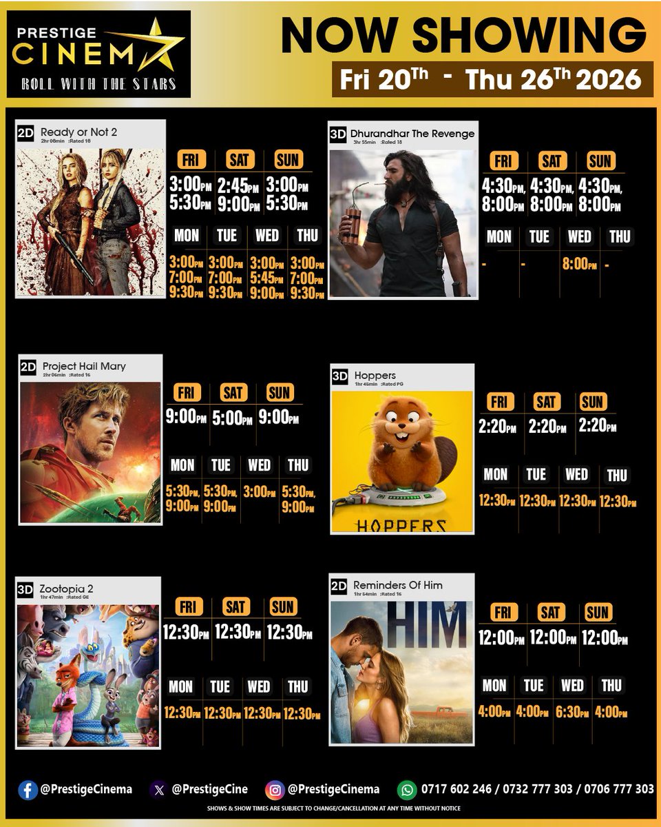 Prestige Cinemas tweet media