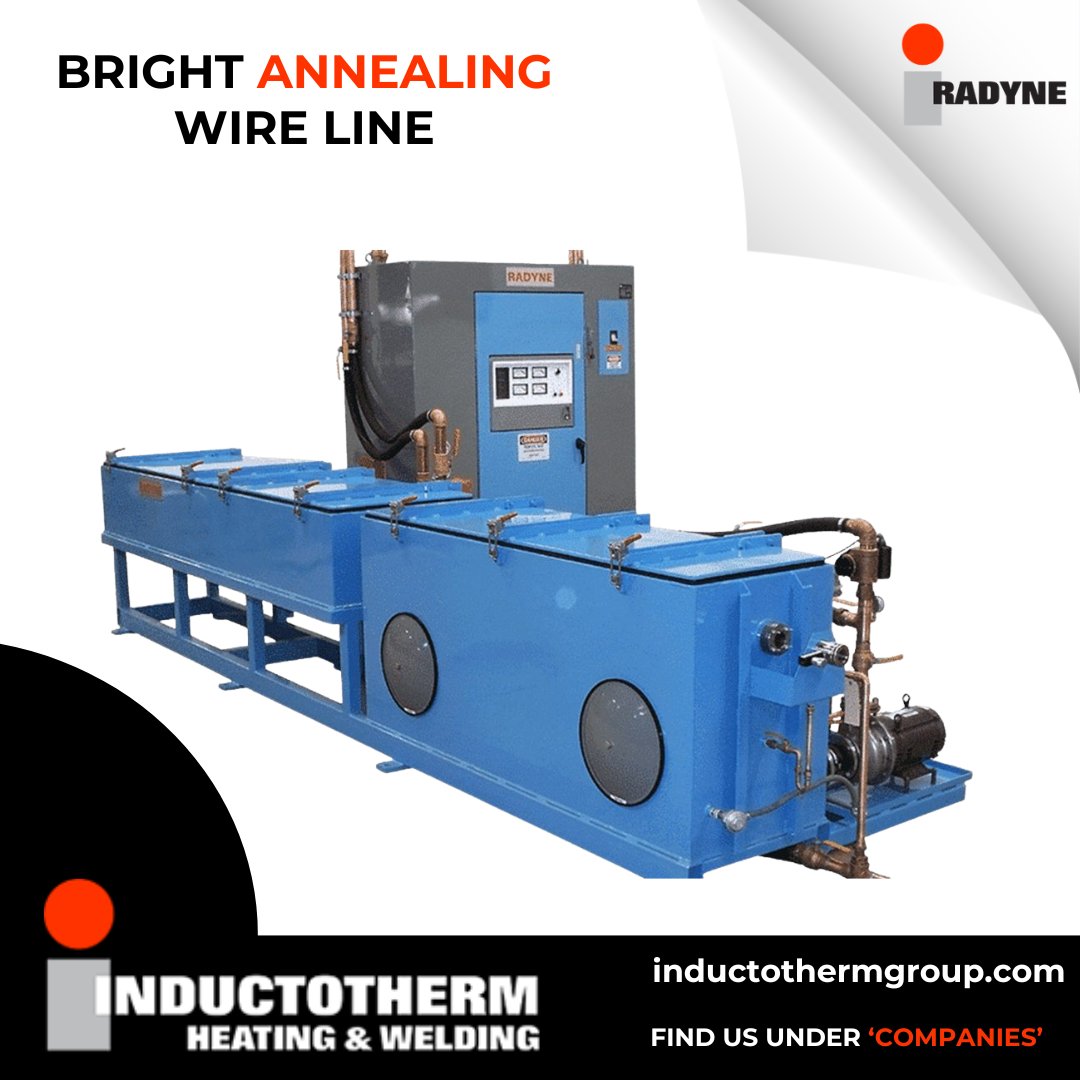 InductothermHW's tweet image. Radyne® Bright Annealing Wire Systems fit directly in line with today’s high-speed drawing and rolling lines, making them the preferred choice for lean, agile manufacturing. 

Click here for more information: inductothermgroup.com/products/brigh…

#wire #induction