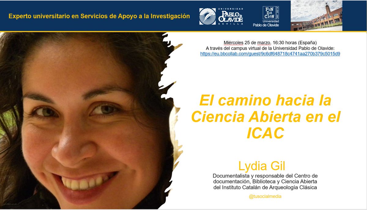amdelvaz's tweet photo. 🧵 La #CienciaAbierta no es solo acceso abierto a artículos.
Implica también compartir los datos de investigación de forma FAIR (encontrables, accesibles, interoperables y reutilizables).
El próximo 25 de marzo hablamos de ello en #ResearchSupportUPO 👇 https://t.co/I0LatiIYBi