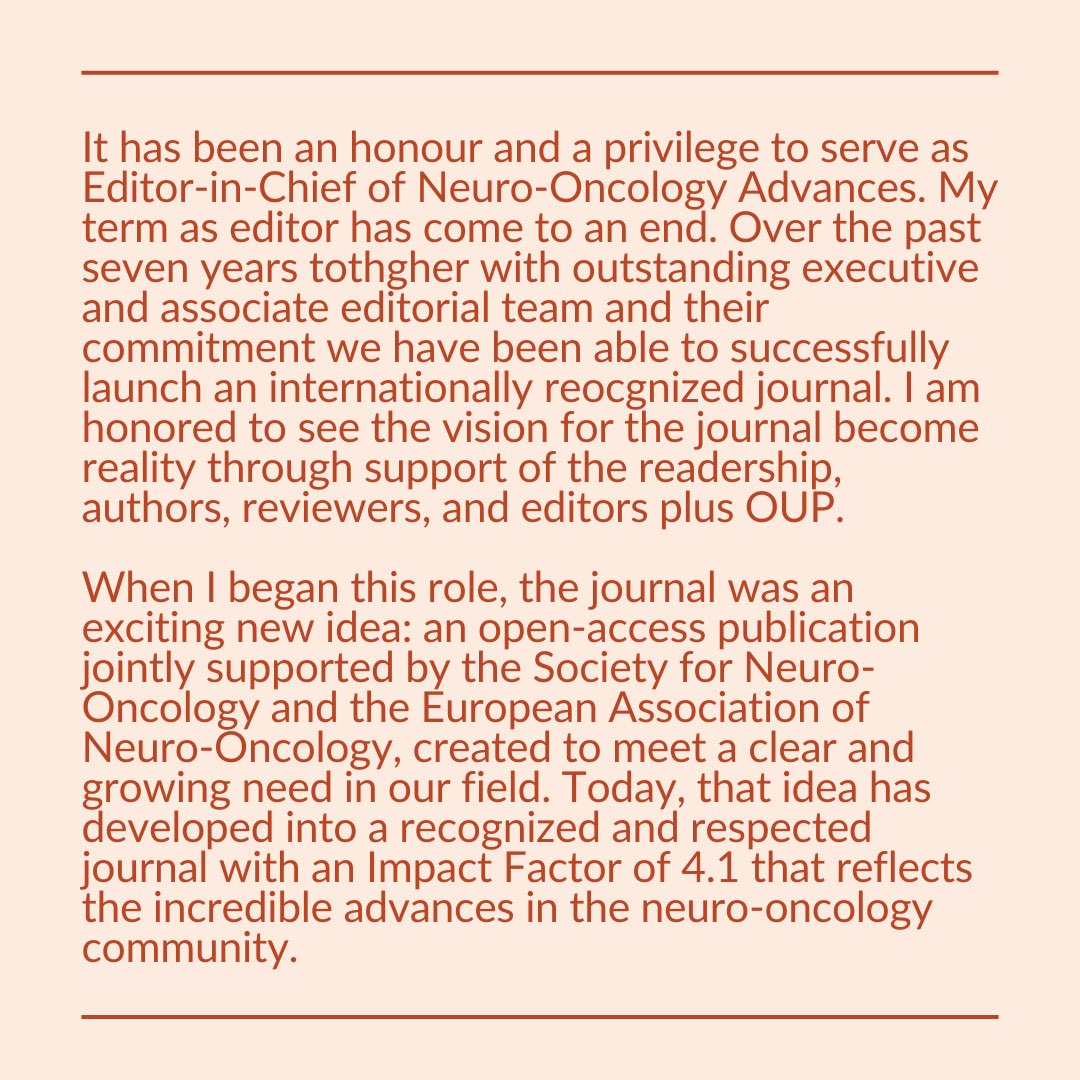 Editor - Neuro-Oncology Advances tweet media