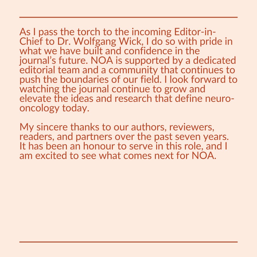 Editor - Neuro-Oncology Advances tweet media