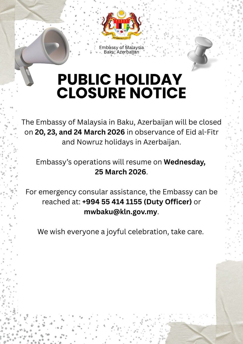 Embassy of Malaysia in Baku tweet media