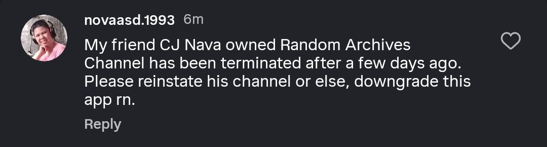 NMS_Autism's tweet photo. .@TeamYouTube did this.

My Instagram friend CJ Nava owned Random Archives Channel has been terminated after a few days ago. Please reinstate his channel or else, downgrade this app rn.

These videos were affected by my own YT Channels in the separated links below.
👇🏻👇🏻👇🏻 https://t.co/W2BZuP2xg9