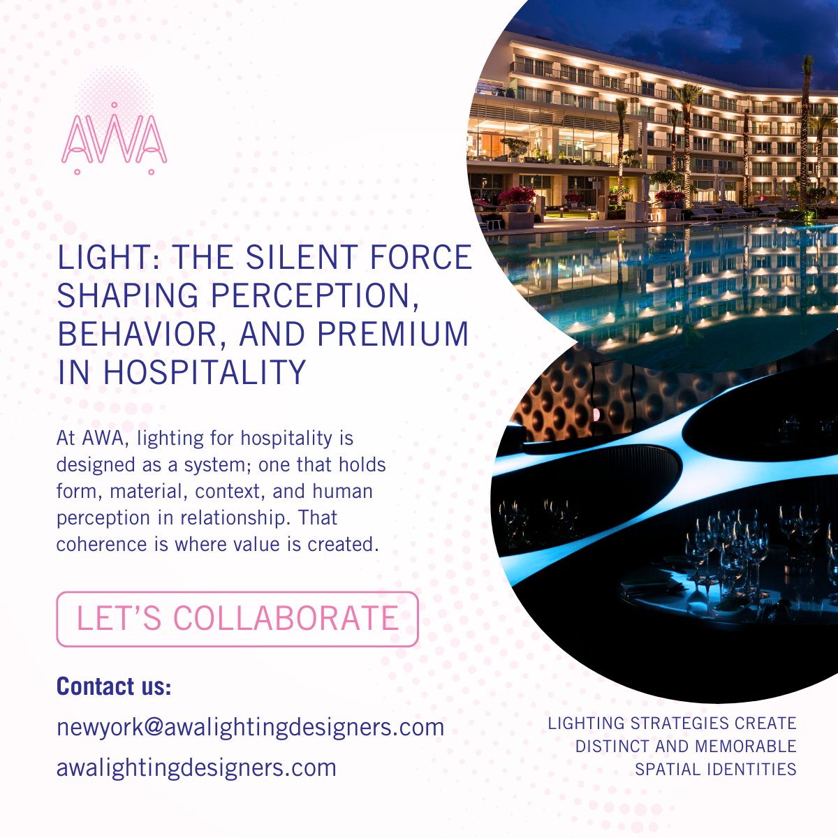 AWALight's tweet photo. AWA designs lighting for hospitality as a human-centric system that supports coherent relationships among form, material, context, and human perception. That coherence is where value is created.

Read Full Article: https://t.co/Mm155I2esg

https://t.co/t3R5XfjgUs https://t.co/jyDjE702ff