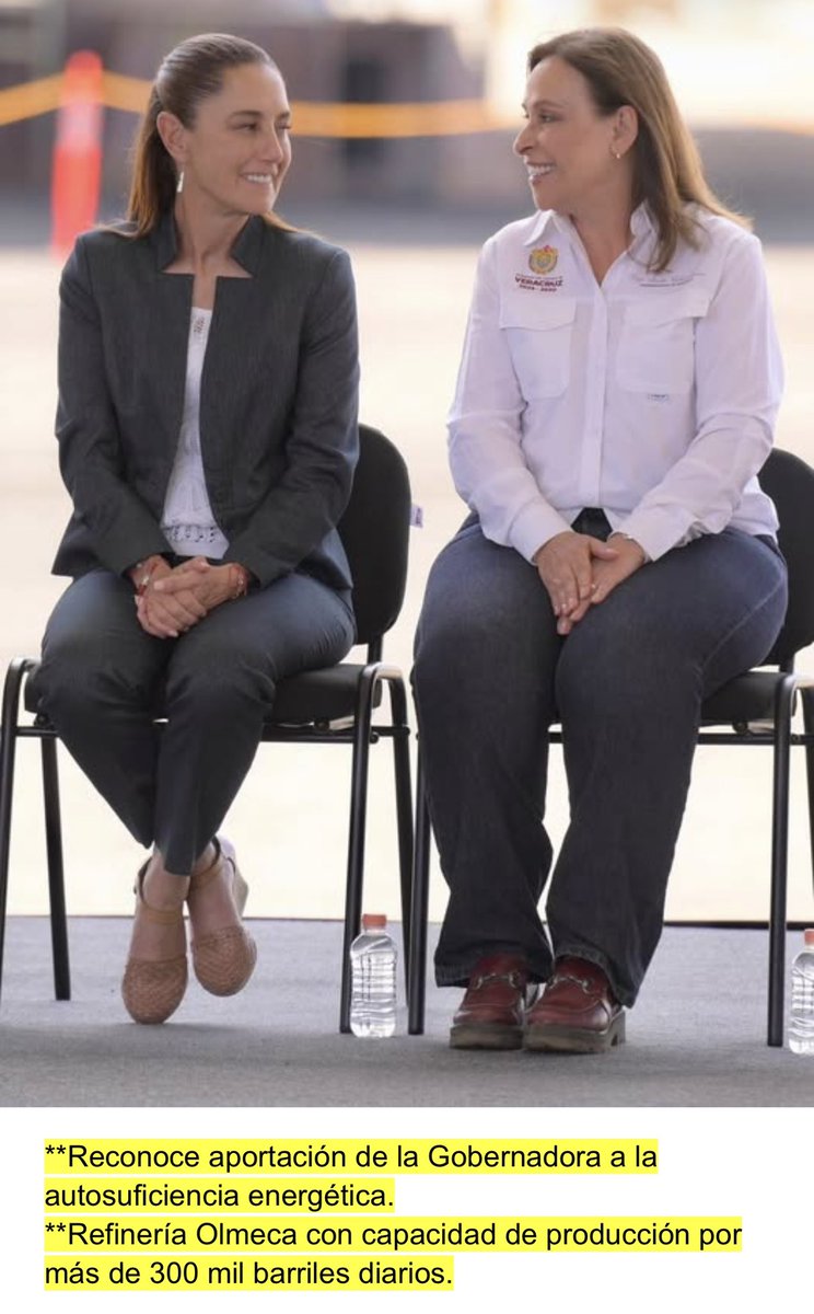 Estos son los rostros sonrientes de la presidente Claudia Sheinbaum y de la responsable de la construcción de la refinería Olmeca “Dos Bocas” Rocío Nahle después de la desgracia que ocasionó la muerte de cinco personas por negligencia.

Del lamentable fallecimiento de cinco