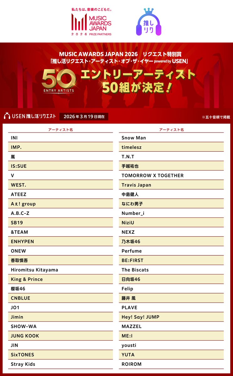 USEN HITS!（有線放送） tweet media