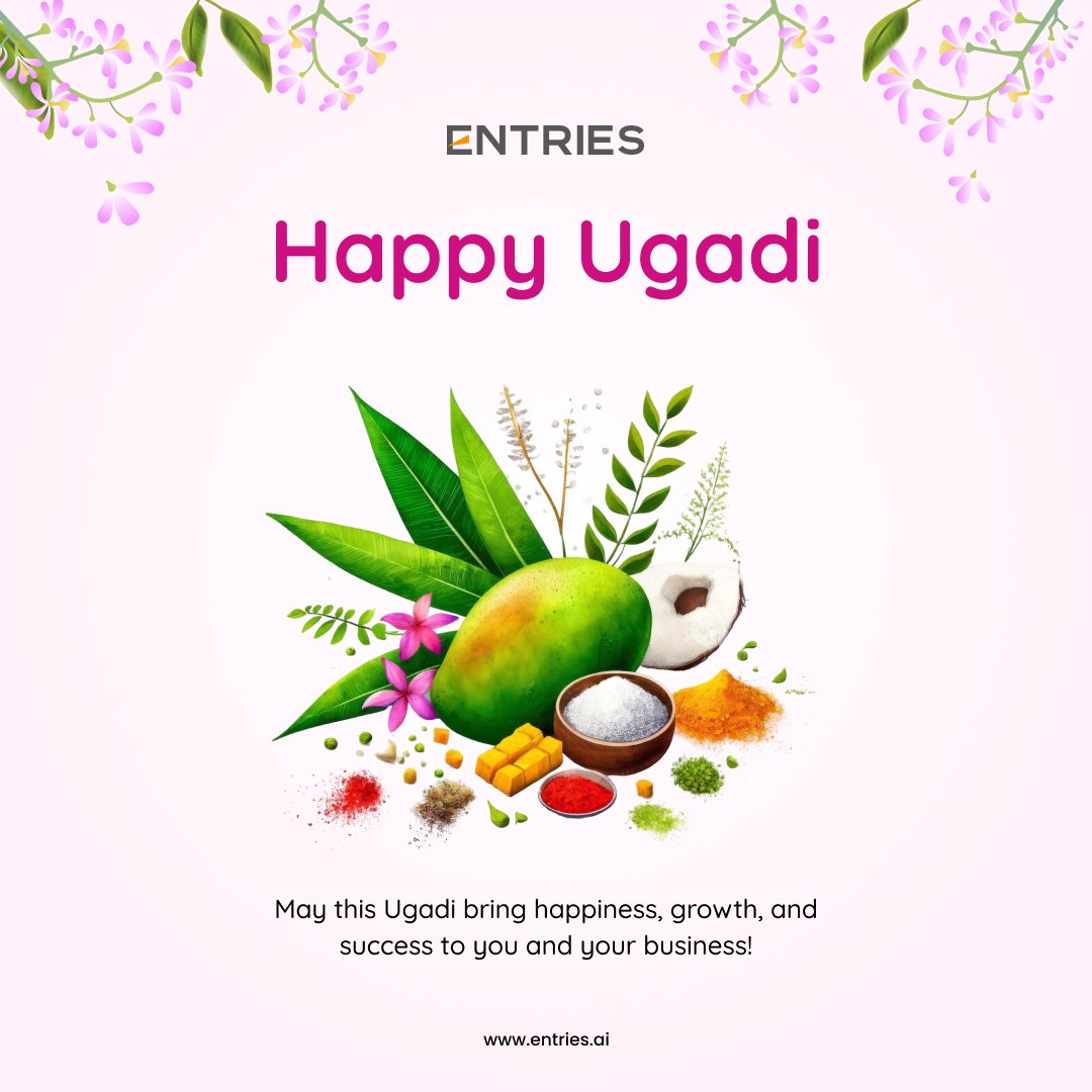Entries_ai's tweet photo. Entries AI wishes everyone a very Happy Ugadi! 📷
New beginnings, new opportunities, and smart growth 📷
Grow faster and smarter with Entries AI https://t.co/3RTaSjy9k0