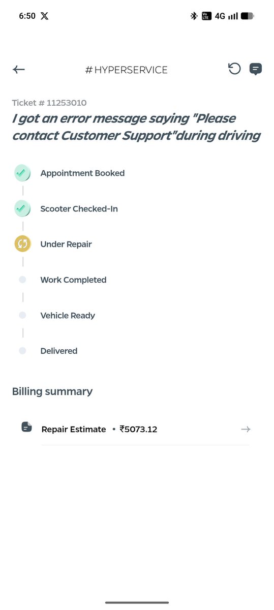 DeoliaYash's tweet photo. @bhash Not sure what scaling up you are talking about, @bhash Sir?  One day your app showed 21st March as a service completion date. I reported the same to your service team.
Result - The next day that expected 21st March date is also gone from @OlaElectric App.   
Who is bluffing? https://t.co/giExn3EmyY