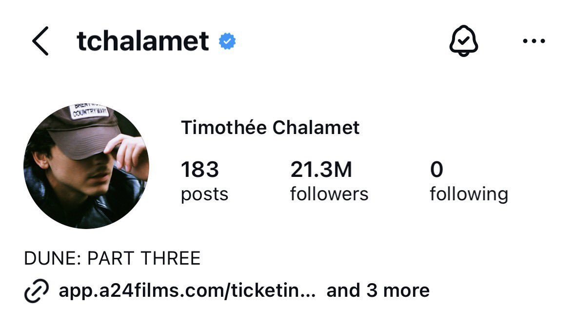 Timothée Chalamet Updates tweet media