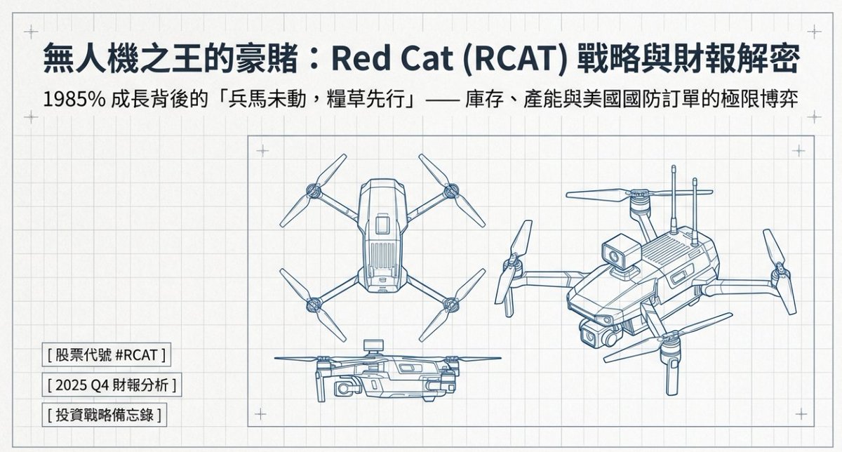Unclestocknotes's tweet image. Red Cat #RCAT 2025 Q4 財報 
貓咪從去年翻到現在，請一定要小心紀律。
open.substack.com/pub/unclestock…