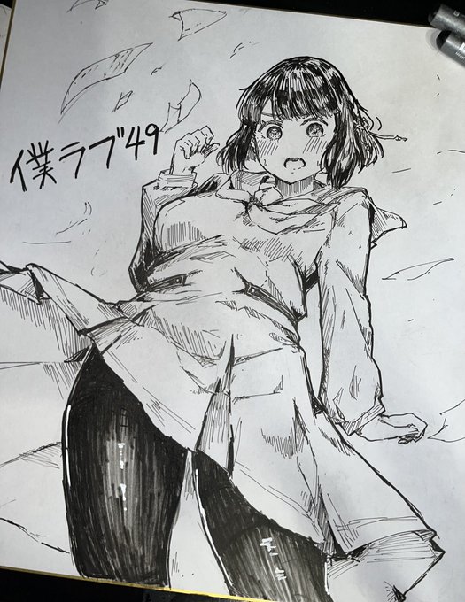 こんな感じで色紙をもうちょっと描きたい 