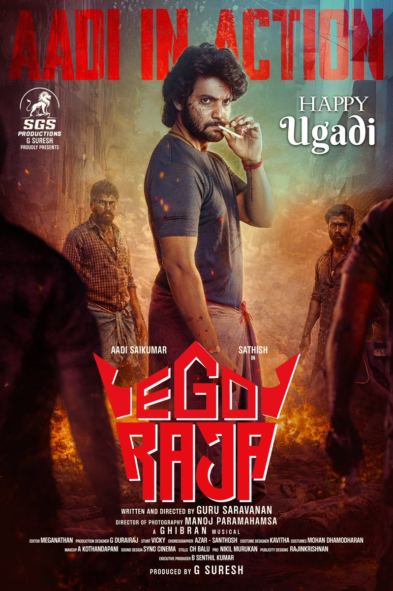actorsathish's tweet photo. Aadhi in action mode 🎬
Team #EgoRaja wishes everyone a #HappyUgadi ✨
Shoot in full swing! 🔥
@ProductionSgs @gurusaravanan @manojdft #AadhiSaiKumar @SharanyaR8
@GhibranVaibodha @Gdurairaj10 #AadhiyaPrasad @Azarchoreo @santhoshchoreo #Saravanan #Sriranjani @senthilkum34688 @onlynikil
