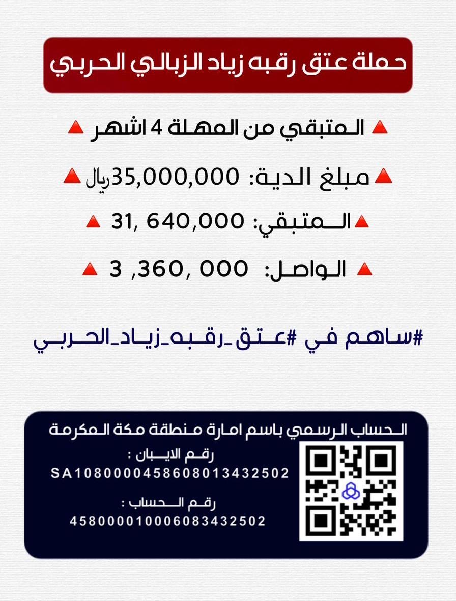 2a_p0's tweet photo. اللهم يا واسع الرحمة، يا منان يا كريم نسألك أن تفك أسره وأن تعتق رقبته وتجمع له من عبادك من يعينونه اللهم سخّر له القلوب، وافتح له أبواب الفرج، وارحم حاله واكتب له العفو والعافية يا رب العالمين #عتق_رقبه_زياد_الحربي https://t.co/bNZh2Y70VW