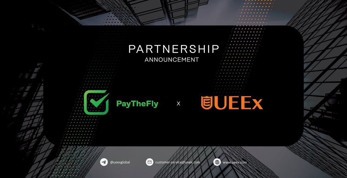 UEEx_official's tweet photo. 🚀 UEEx Integrates @paythefly

UEEx is expanding Web3 payment capabilities with the integration of @paythefly.

Powered by PayTheFly’s intent-based on-chain payment infrastructure, users can now complete payments instantly through Web3 Wallet Quick Pay, making crypto payments smoother and faster than ever.

What this means for users:
⚡ Faster on-chain transactions
🔗 Seamless Web3 wallet payments
💳 More flexible crypto payment options

Web3 payments, simplified — only on UEEx.

#UEEx #Web3Payments #CryptoPayments #PayTheFly #Web3