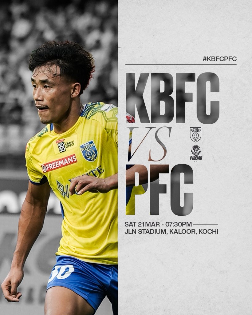 KeralaBlasters's tweet photo. Handled properly, this is ours 🟡🔵

Get your #KBFCPFC tickets now https://t.co/B9tNYYXcon 🎟️🔗

#KeralaBlasters #KBFC #YennumYellow #ISL12 https://t.co/9SL3oxdYaS