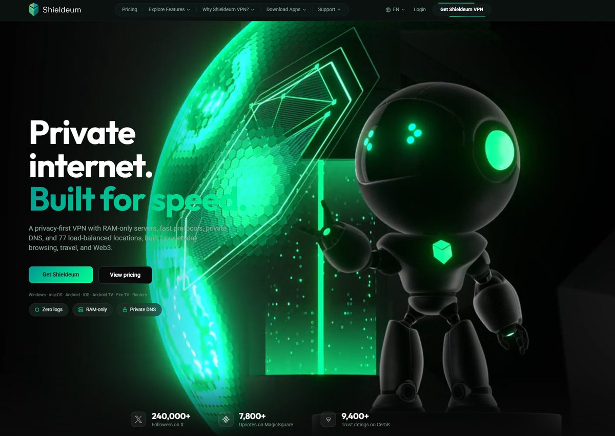 Shieldeum VPN tweet media