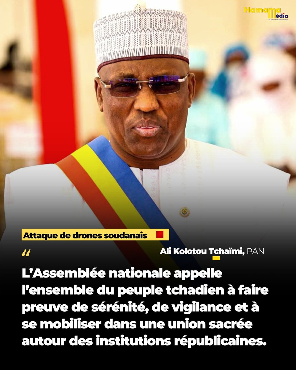 #Attaque de #drones #soudanais : L’Assemblée nationale dénonce « une violation flagrante de la souveraineté nationale et de l’intégrité territoriale », qualifiant l’agression de grave atteinte au droit international et aux principes de coexistence pacifique entre États.