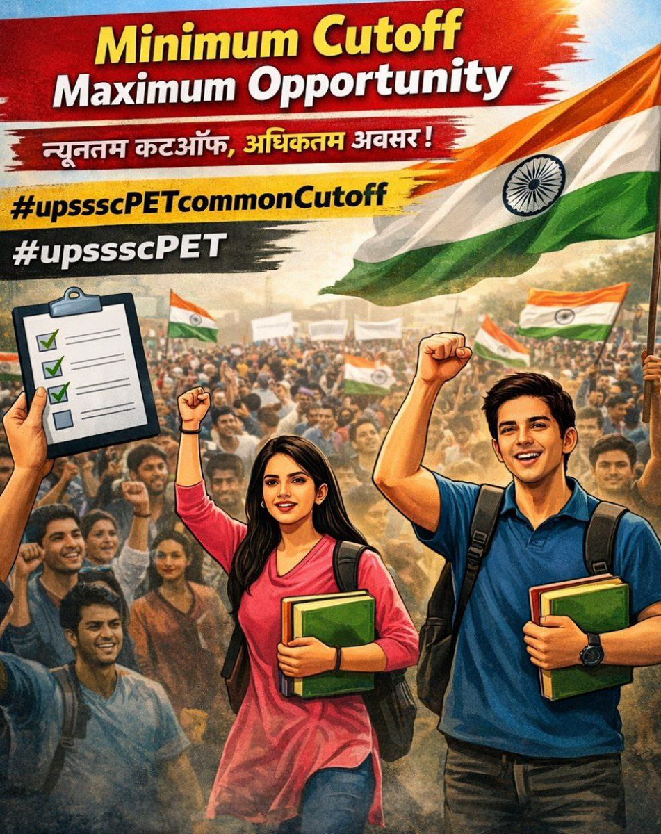 AshviniSin77396's tweet photo. #upssscPETcommonCutoff
Minimum cutoff maximum opportunity
#upssscPET
अधिक से अधिक ट्वीट करें 
#Upcm, #upsssc, #upgovernment https://t.co/4qczFO5uBR