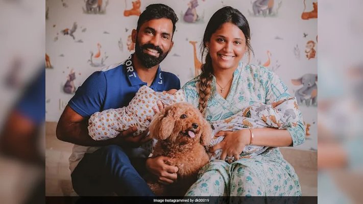 Out_2Box's tweet photo. Congratulation To Our Batting Coach Dinesh Karthik to Blessed with a Baby Boy again, Named #Raaha.