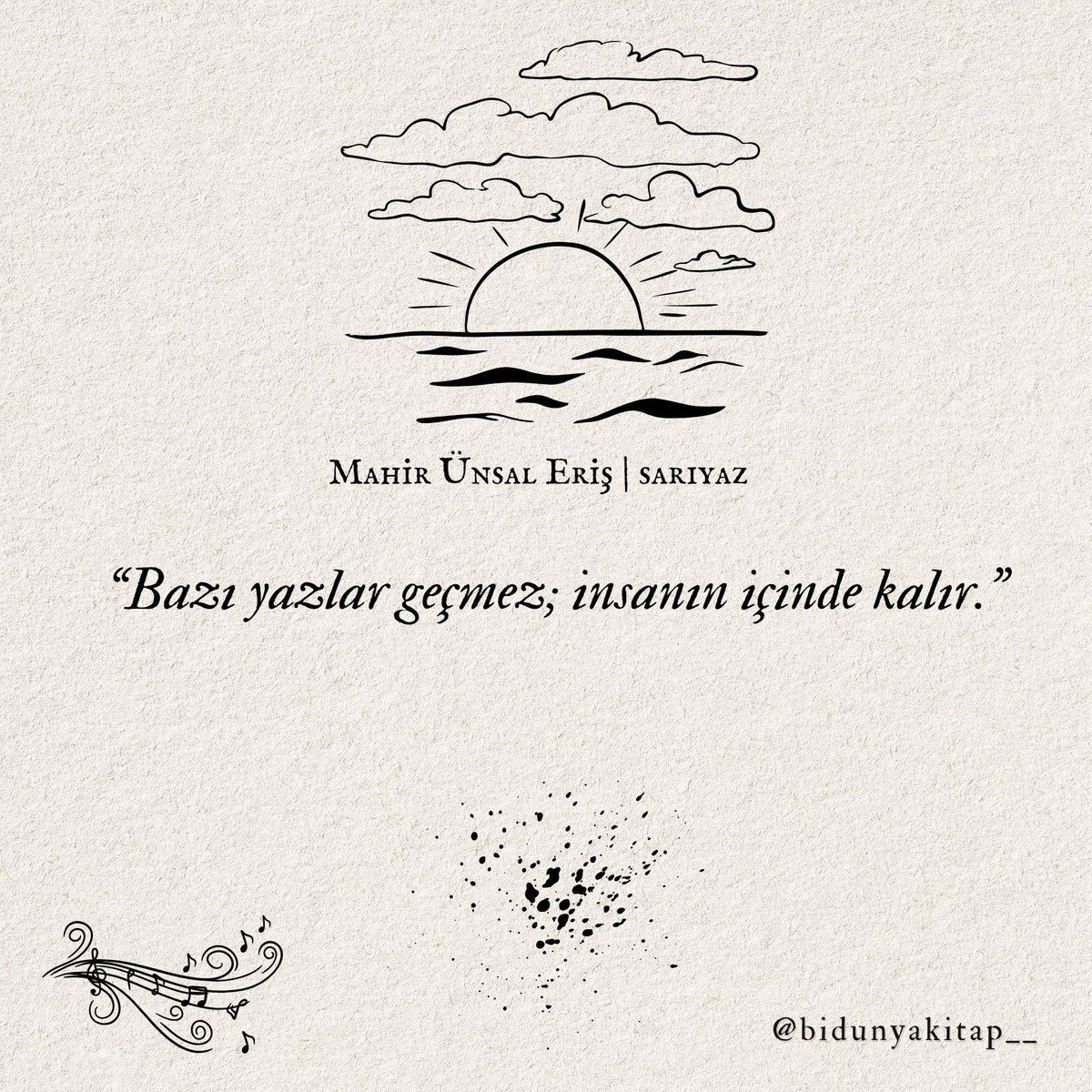 ''Bazı yazlar geçmez ; insanın içinde kalır.''
<a href="/koenagadol/">mahir ünsal eriş</a>  / SARIYAZ 

#mahirünsaleriş #sarıyaz #bidunyakitap #söyleşi