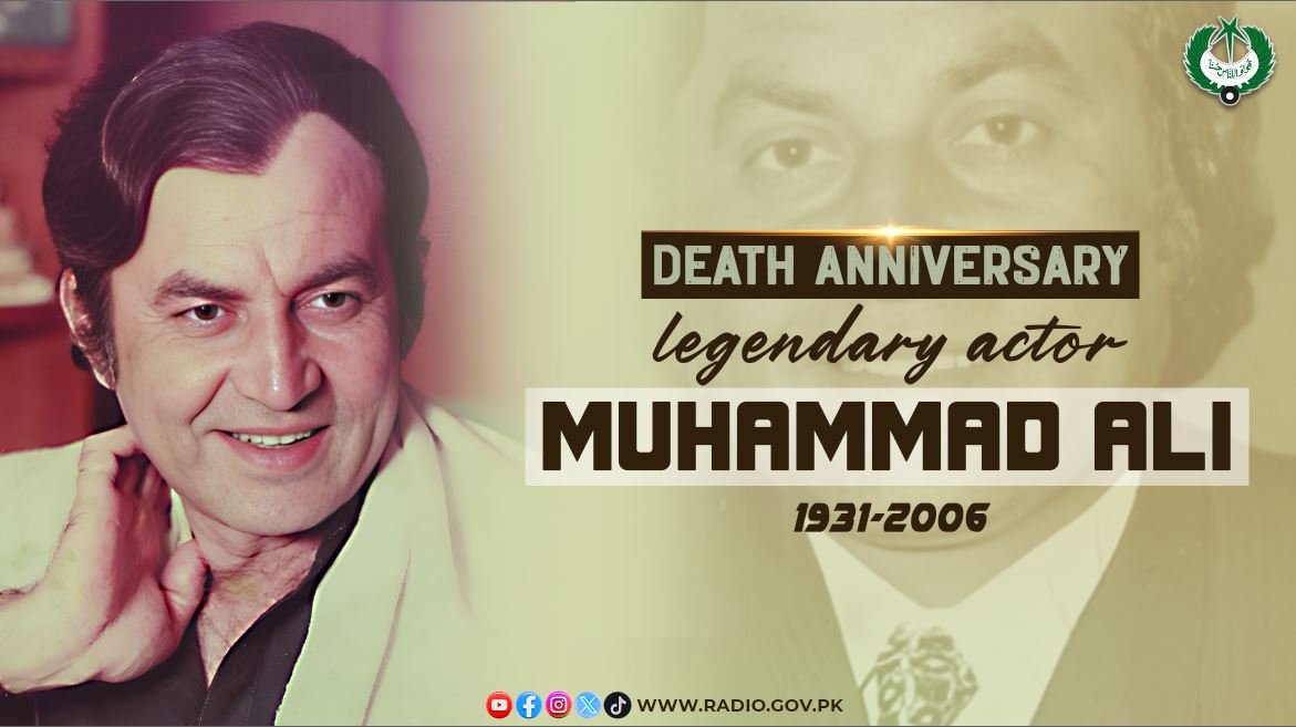 RadioPakistan's tweet image. The 20th death anniversary of legendary actor #MuhammadAli is being observed today
#RadioPakistan #News 
radio.gov.pk/19-03-2026/20t…