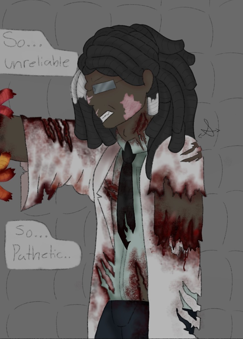 AmbroseRun47874's tweet photo. ⚠️Blood Warning ⚠️ 

Wanted to redesign my Harley Sawyer and a little bit of Leith! So bam!

I love these versions a whole lot more and will be drawing more between them!!

#harleysawyer #poppyplaytime #redesign #bloodwarning #missinglimb #Yarnaby https://t.co/t1h5DGZonw