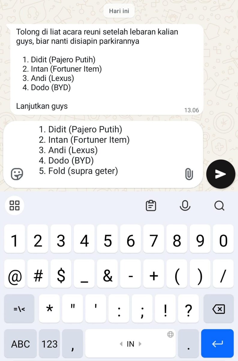 Kirim ga yah, deg deg ser mau ngelist reuni nanti setelah lebaran