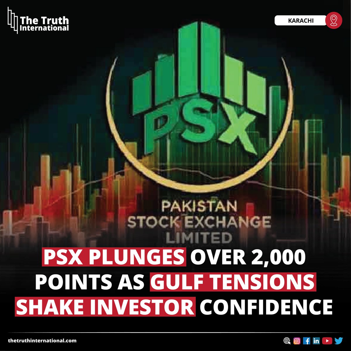 ttimagazine's tweet image. PSX Plunges Over 2,000 Points as Gulf Tensions Shake Investor Confidence

FOR MORE DETAILS: thetruthinternational.com/psx-plunges-ov…

#PSX #Plunges #2000Points #Gulf #Tensions #Shake #Investor #Confidence #Karachi #TTI