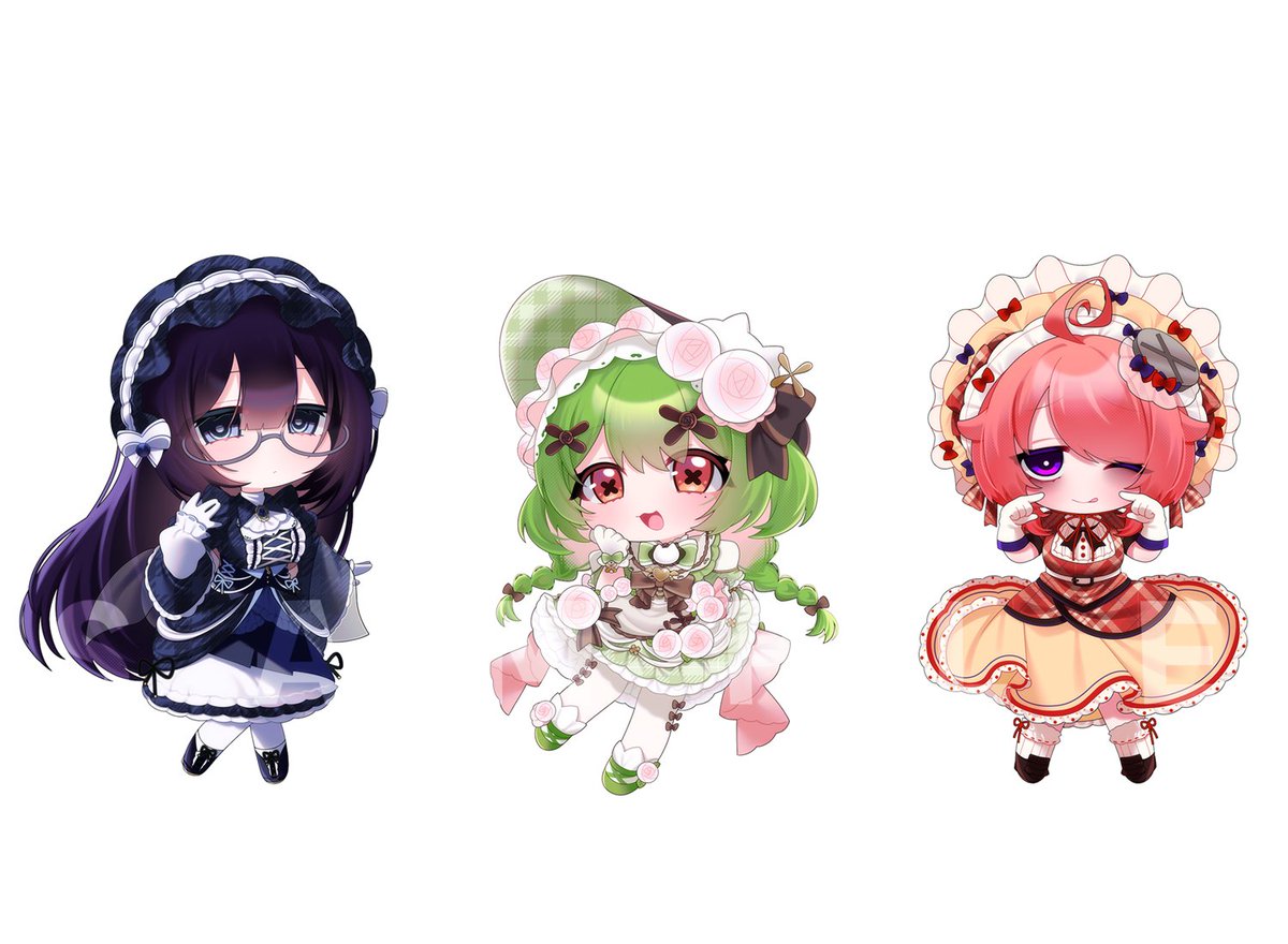 ❏ 箱庭秕様×真園あきら様×雨野千影様 自遊空間コラボイベント立ち絵・ちびキャライラスト担当させて頂きました.ᐟ
何卒よろしくお願いいたします🦀 