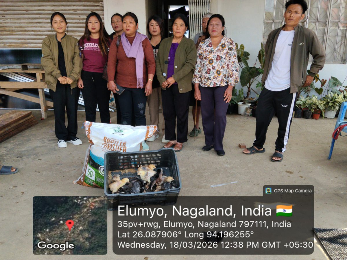 DHEWWOKHA's tweet photo. Training on sustainable farming techniques for livestocks and poultry for local women farmers held on 18th march 2026 at Elumyo village #wokha. @MinistryWCD @DC_Wokha @NSCW_Nagaland https://t.co/wqp4wNvrGB