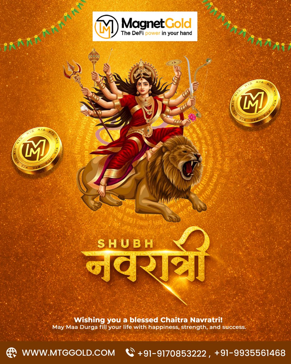 YMagnetgold's tweet image. Invoke the शक्ति of Maa Durga this Navratri and empower your journey with prosperity, courage, and growth ✨🪔
💛🚀
.
#Navratri2026 #ShubhNavratri #MaaDurga #FestivalOfPower #DivineBlessings 
.
Disclaimer: Nothing on this page is financial advice, please do your own research!