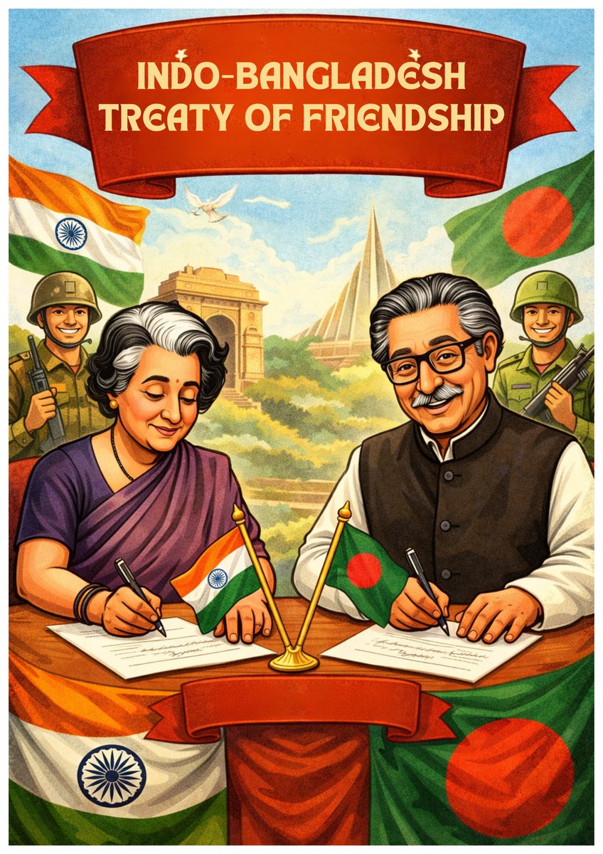 India and Bangladesh two nations, one vision! Together, we’re creating a future full of opportunities and growth. Here's to continued progress
#IndoBanglaTreatyofFriendship #UnbreakableLiberationBond #UnityForGrowth #NeighboursFirst