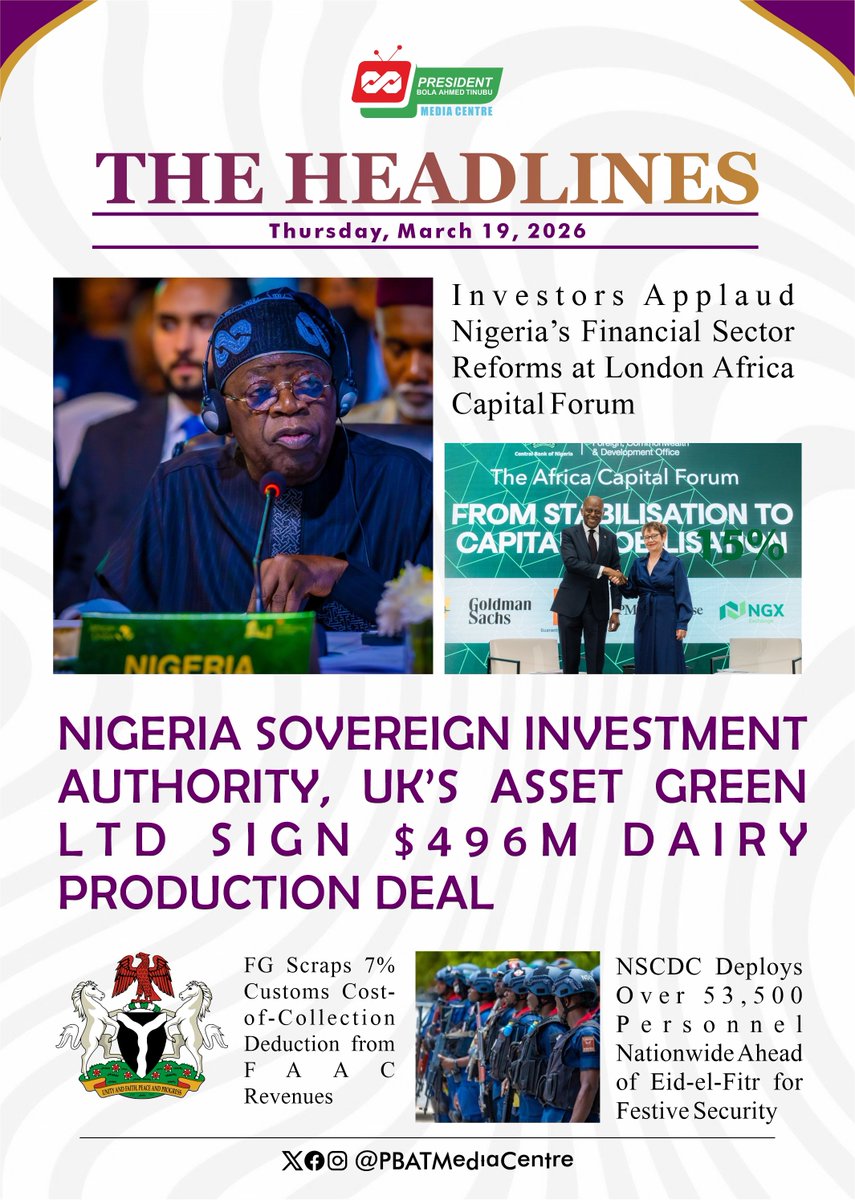 President Bola Ahmed Tinubu Media Centre tweet media