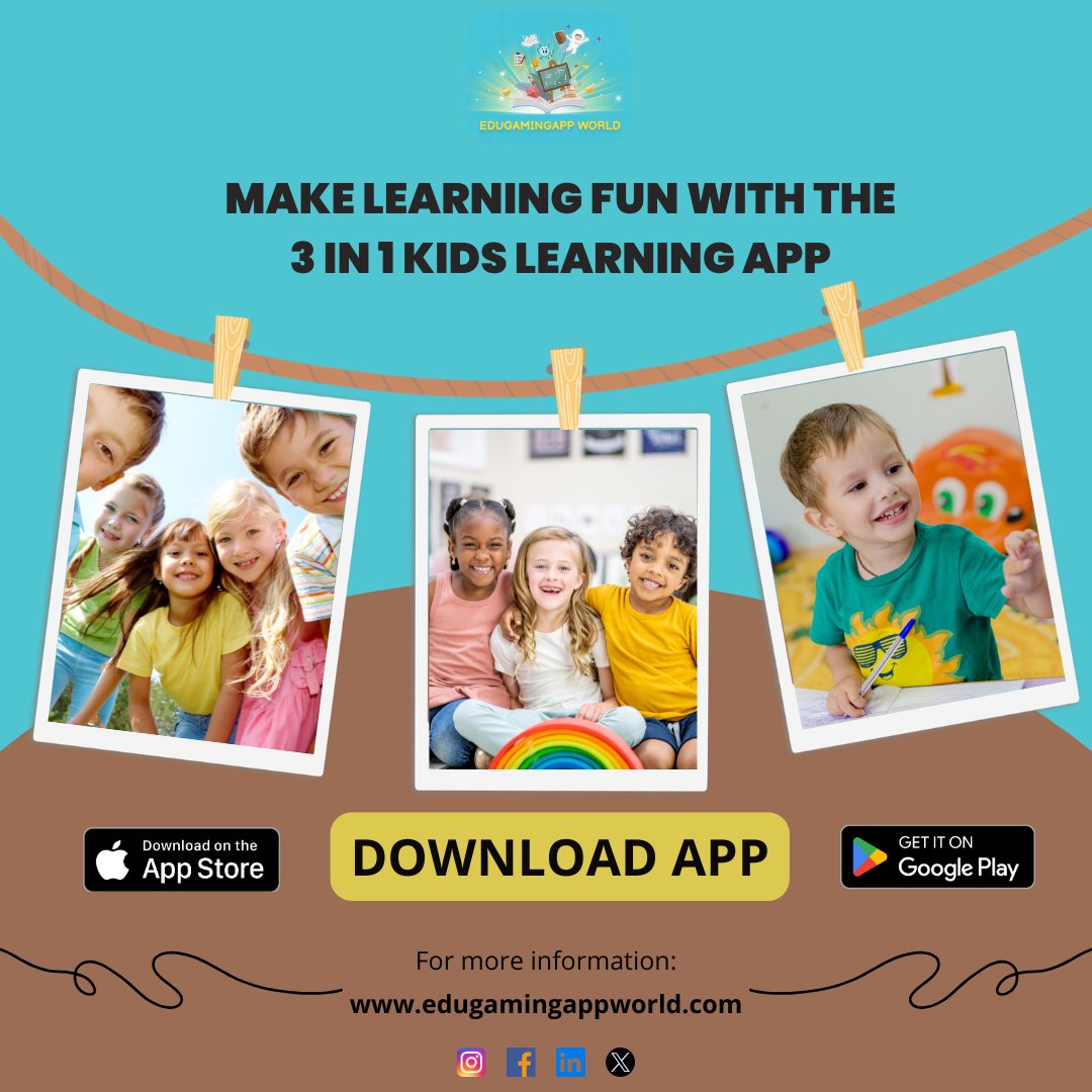 LinSnowTV1's tweet image. 🎮📚 Make learning fun for kids with Edugamingappworld!

Interactive games for:
🔢 Numbers
🔤 Alphabets
🧩 Puzzles
Download now 👇
Google Play
 play.google.com/store/apps/det…
App Store
 apps.apple.com/app/kids-eduga…

🌐 edugamingappworld.com

#Edugamingappworld #KidsLearningApp #FunLearning