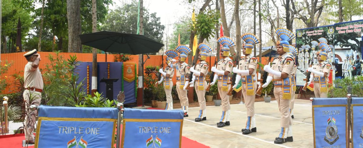 111CRPF's tweet photo. आज दिनांक 19/03/2026 को 87 वें सीआरपीएफ स्थापना दिवस पर 111 वीं वाहिनी केरिपुबल मुख्यालय में शहीदों को कमांडेंट महोदय और सभी कार्मिकों ने पुष्पांजलि अर्पित की और भावभीनी श्रद्धांजलि दी। https://t.co/zWOoUIDx4s
