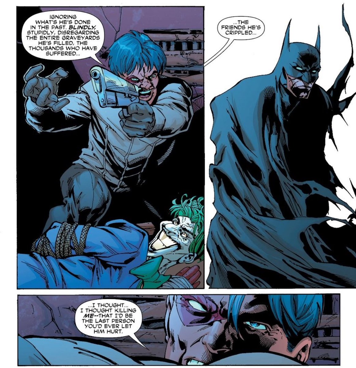 Jinssicy's tweet photo. Jaybin &amp; Jayhood，their morality both from disillusionment with systems and superheroes. Jason never change. https://t.co/iHmy9pge5v