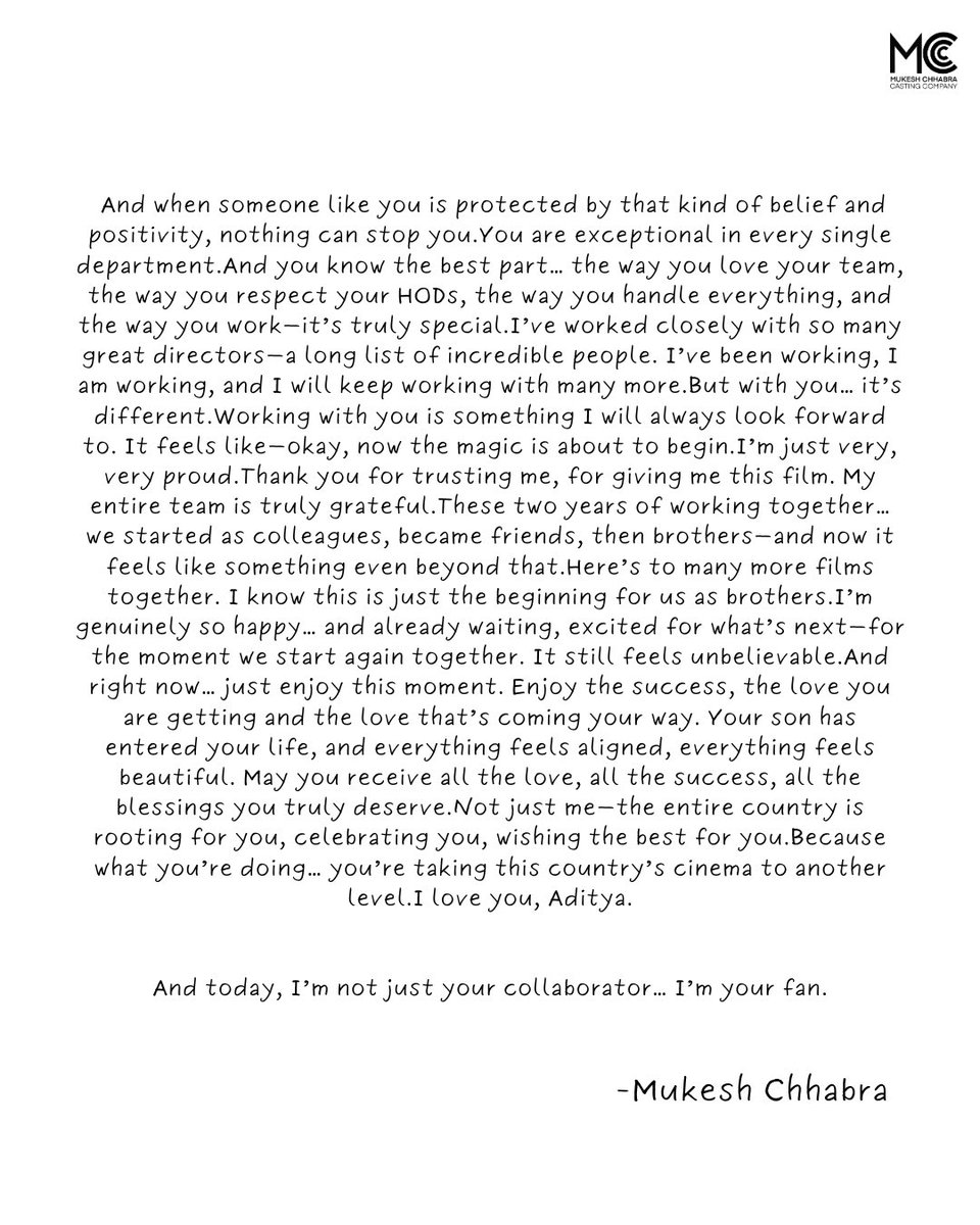 Mukesh Chhabra CSA tweet media