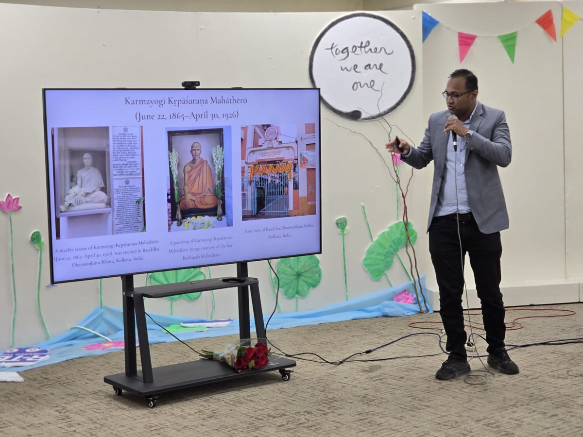 Sanjoy_B_Chy's tweet photo. ✨ I am pleased to have delivered a lecture titled “Bongabhūmi’s Dharma: Exploring Buddhist Transmission in Bangladesh” at the University of the West, California (March18, 2026), where I explored the transmission, preservation, and transformation of Buddhist traditions in Bengal. https://t.co/weujVSGRLq