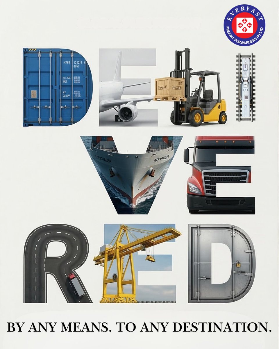 EverfastFreight's tweet photo. Every letter of the alphabet has a job to do, and so do we. Whatever the mode, wherever on the map, consider it DELIVERED. 📦✅

#FreightForwarding #SupplyChain #GlobalTrade #Shipping #AirFreight #SeaFreight #LogisticsExpert #Delivered https://t.co/tQ2dHXxkRh