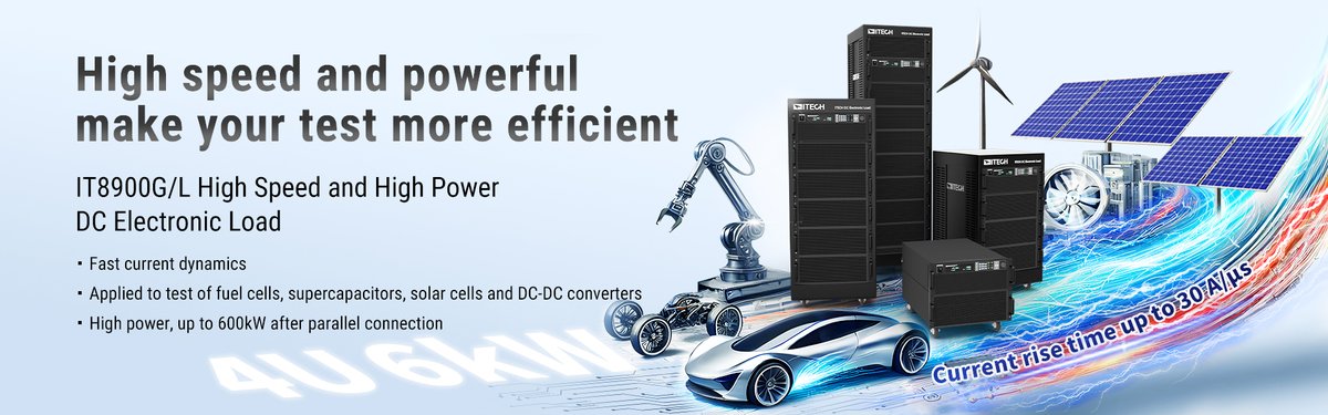 Itechate's tweet photo. 🚀 Solid-state battery EIS is going high-power!

ITECH IT8900G/L enables module-level testing with:

High-current, high-power perturbations

Fast-charging validation

High-frequency interface analysis
https://t.co/OHUMZ4qSer
#SolidStateBattery #EIS #BatteryTesting #ITECH https://t.co/yrVotmDnRE