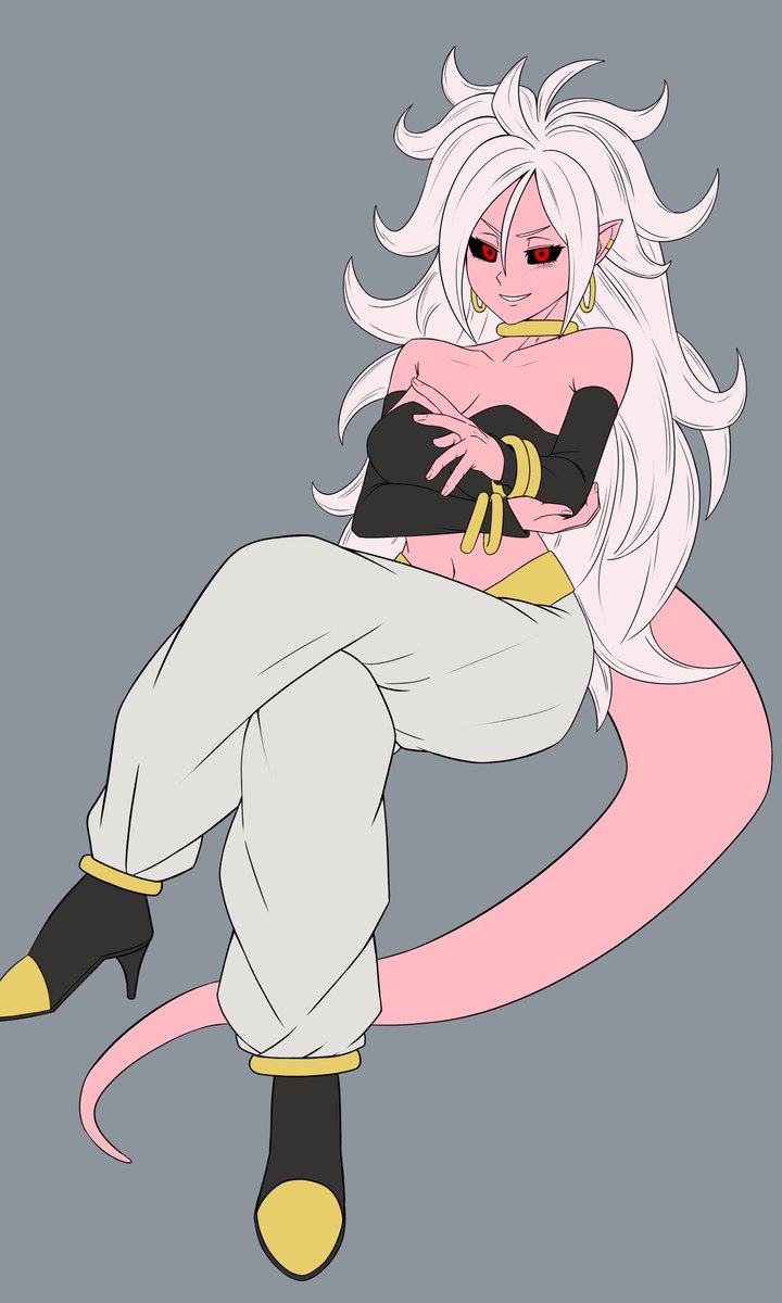 Ganspira's tweet photo. Android 21 wip flat colors 

#wip 
#dragonball 
#android21 https://t.co/eDDEhfdlIP