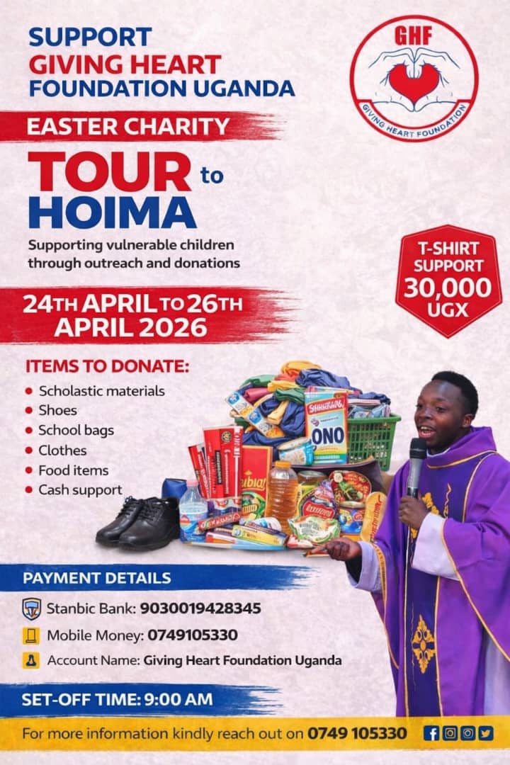 _givingheart's tweet photo. Extending love beyond words this Easter ❤️
We are having a charity visit to Hoima (24–26 April 2026)  bringing hope and care to children and families in need.
Support by donating, volunteering, or buying a GHF T-shirt (UGX 30,000).

📞 +256 749 105330
🌐 https://t.co/Otb9cZ0Ayx https://t.co/XbwHeVZXb4
