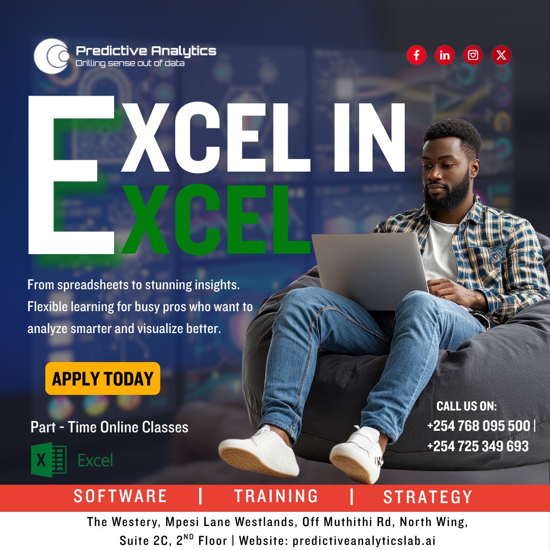 This course is designed for anyone looking to go beyond basic formulas and start making smarter,data driven decisions.Whether you're a student,professional,or business owner,this program equips you with practical skills you can apply immediately.Apply here:lnkd.in/d49TN_kA