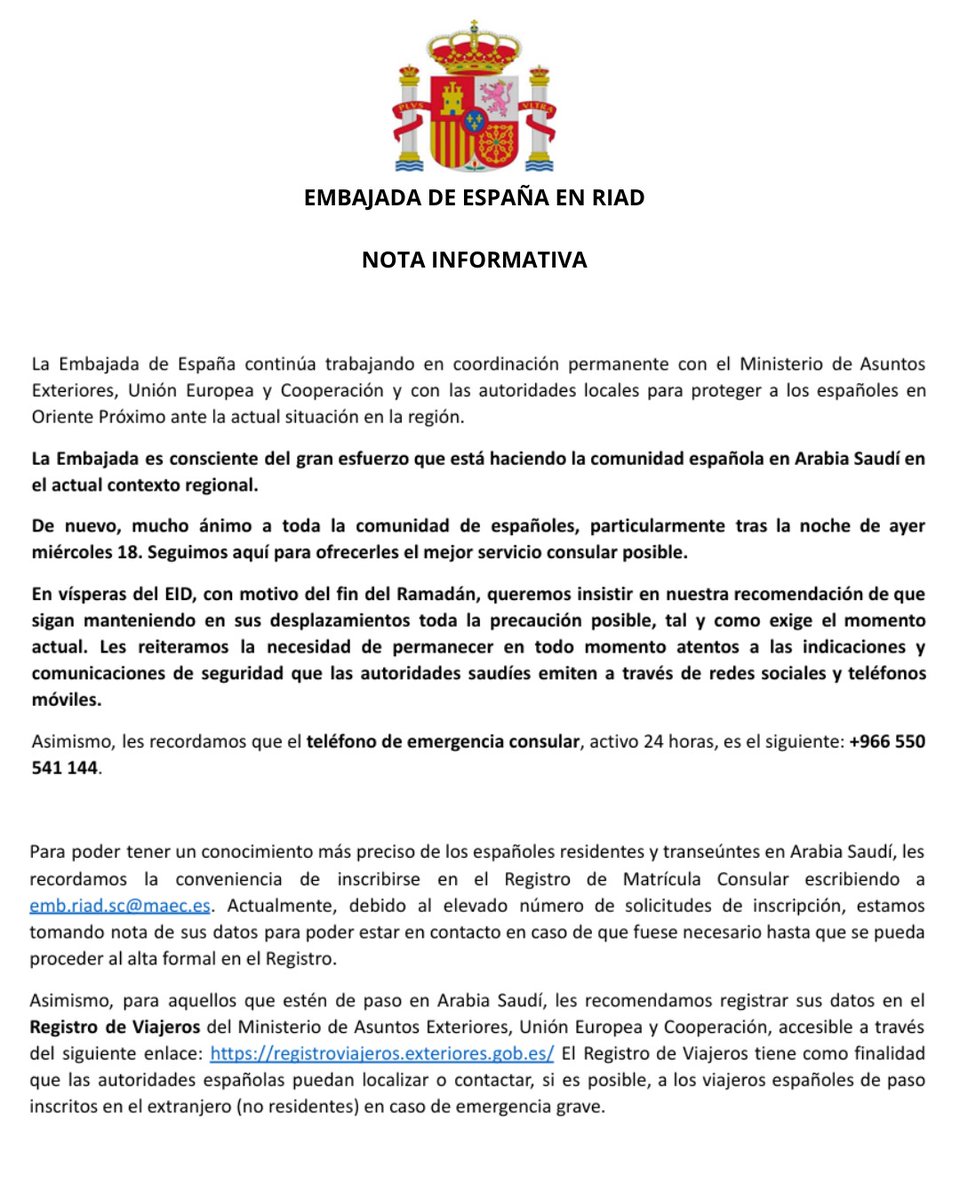 EmbEspaña en A.Saudí tweet media