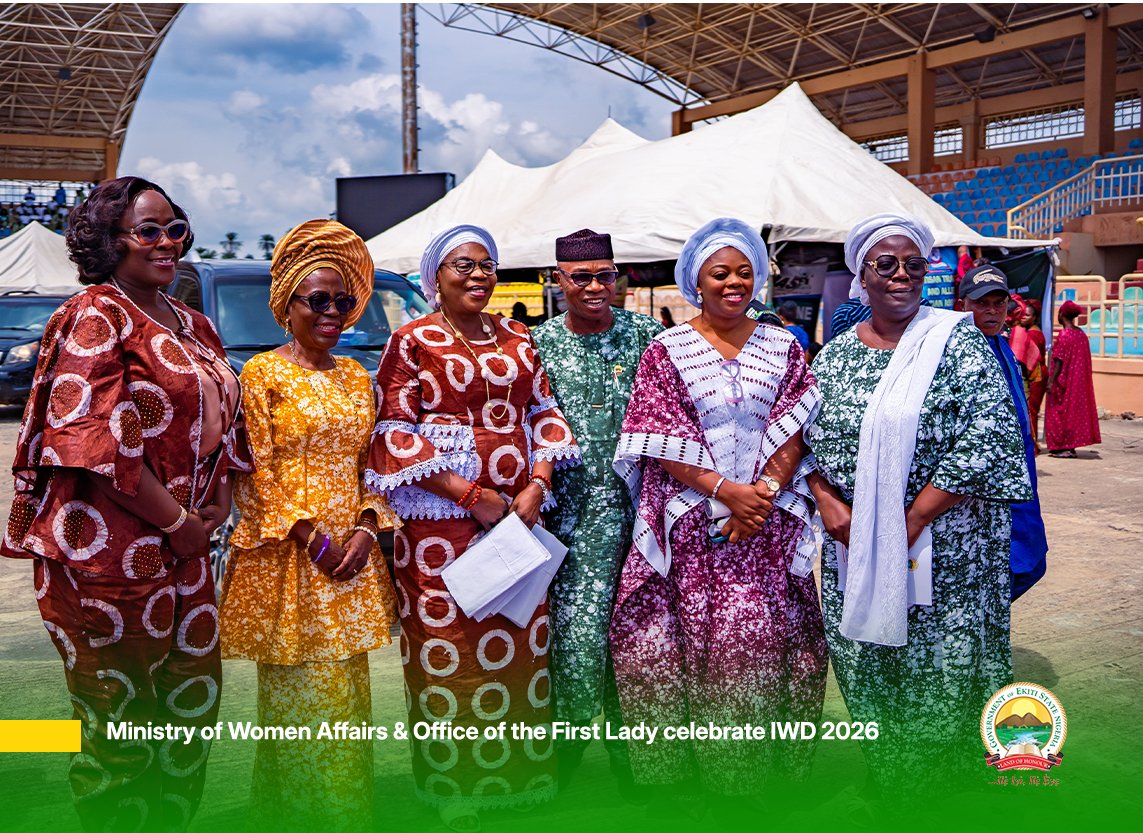 ekitistategov's tweet photo. Ekiti State marked the 2026 International Women’s Day at the Ekiti Parapo Pavilion, bringing together women from all 16 LGAs.
Under the theme “Rights. Justice. Action. For All Women and Girls,” the event highlighted the power of investing in women to drive inclusive and sustainable development.

https://t.co/CbFUGy0pck

#IWD2026 #EkitiWomen #Inclusion