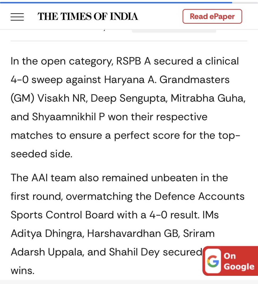 gmdeepsengupta's tweet photo. Thats news to me since i am not playing in this tournament @timesofindia ? https://t.co/gkYkVyzUV6