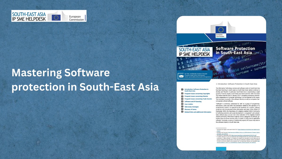 South-East Asia IP SME Helpdesk tweet media