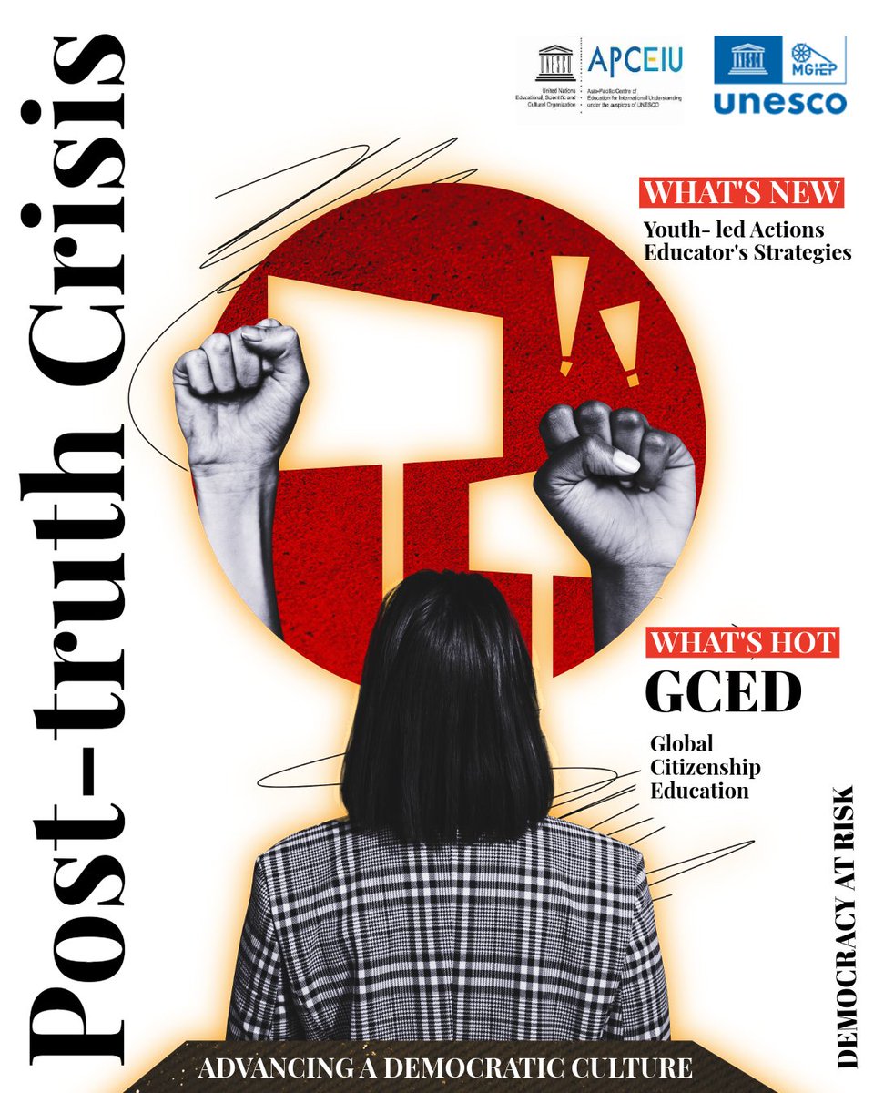 What does Democracy look like in a post-truth world? 🤔

We’re excited to share our newest publication by UNESCO MGIEP in collaboration with UNESCO APCEIU:
“Democracy in the Post-Truth Crisis: The Role of Global Citizenship Education”

📖 Read it here: d1c337161ud3pr.cloudfront.net/files%2Ff6bfda…