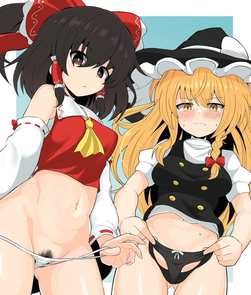 らくがき霊夢&魔理沙 